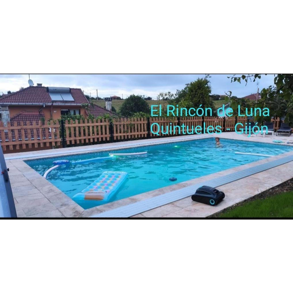Piscina Climatizada - Todo El Ano- Playa De La Nora-Chimenea- Barbacoa Villa Quintueles ภายนอก รูปภาพ